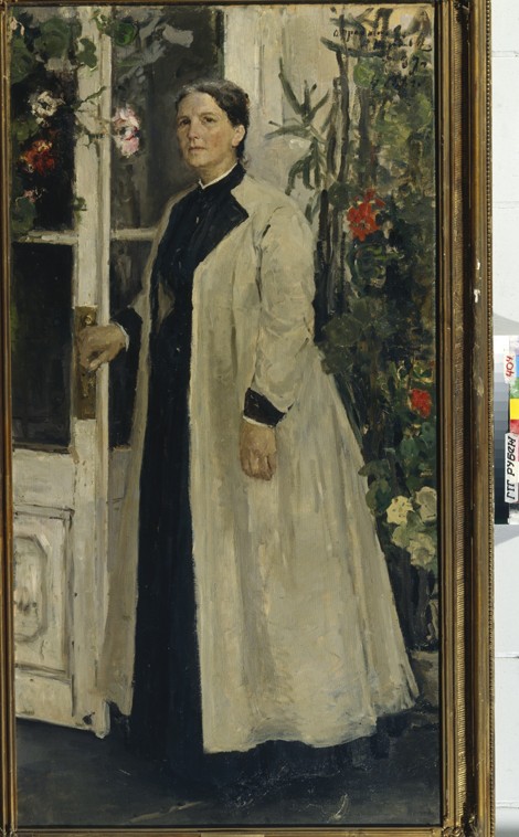 Portrait of Olga Pavlovna Orlova (1838-1926) de Konstantin Alexejewitsch Korowin