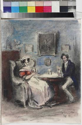 Illustration for the poem Count Nulin by A. Pushkin