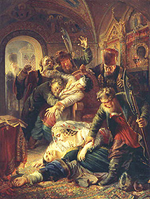 Gedungene Mörder töten den Sohn des Zaren Boris Godunov de Konstantin Jegorowitsch Makowski