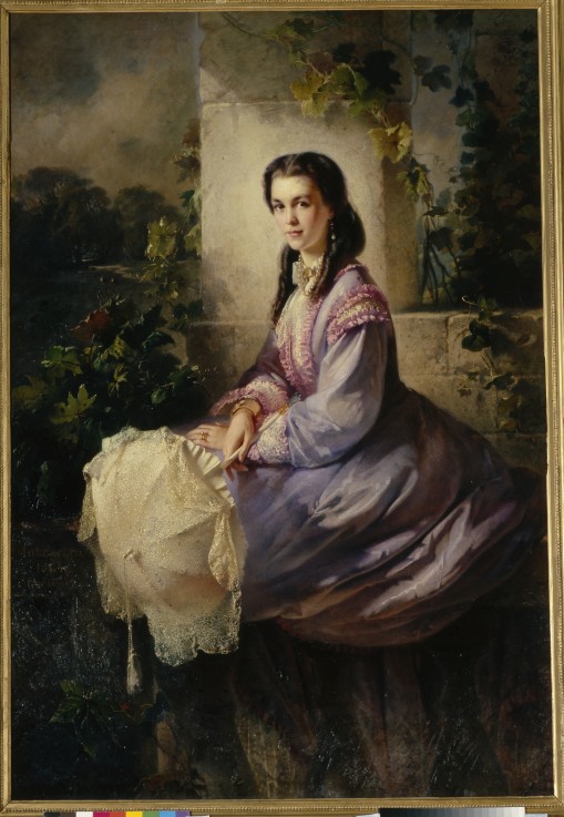 Portrait of Countess S.L. Stroganova de Konstantin Jegorowitsch Makowski