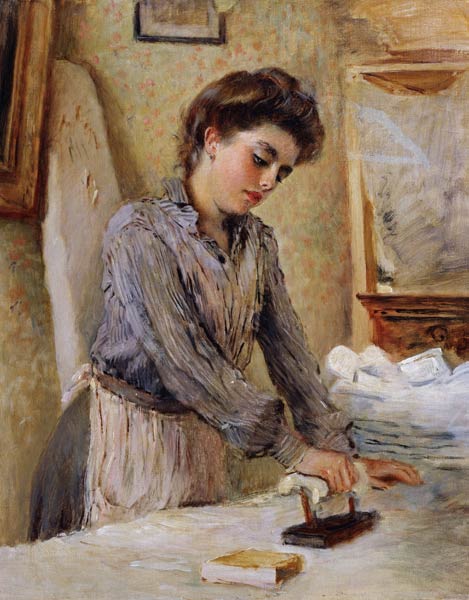 Woman Ironing de Konstantin Jegorowitsch Makowski