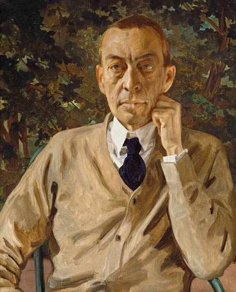 Portrait of the composer Rachmaninow. de Konstantin Somow