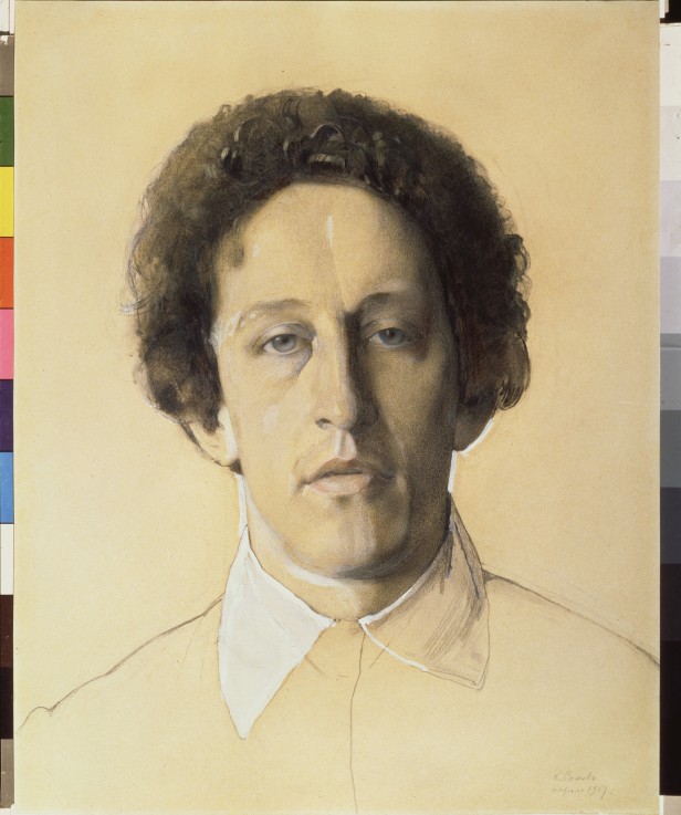Portrait of the poet Alexander Blok (1880-1921) de Konstantin Somow