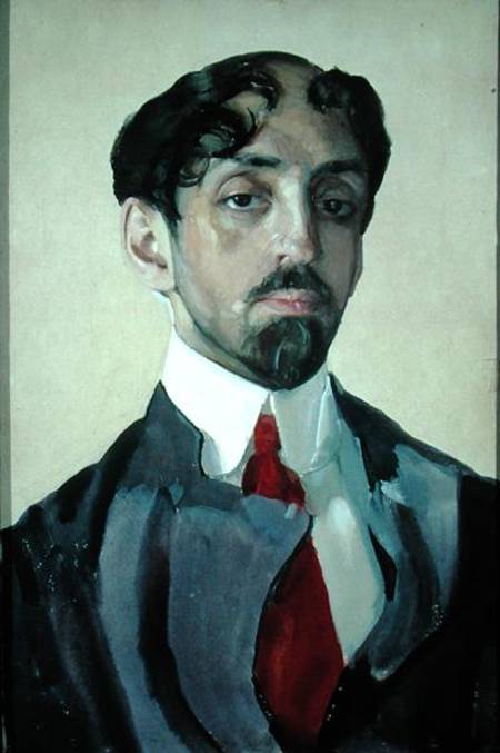 Portrait of Mikhail Kuzmin (1875-1936) de Konstantin Somow