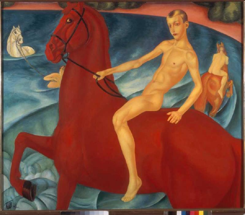 Auf dem roten Pferd zum Bade de Kosjma Ssergej. Petroff-Wodkin