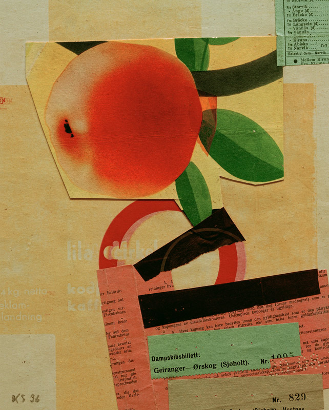Ohne Titel (Mit rotem Apfel) de Kurt Schwitters