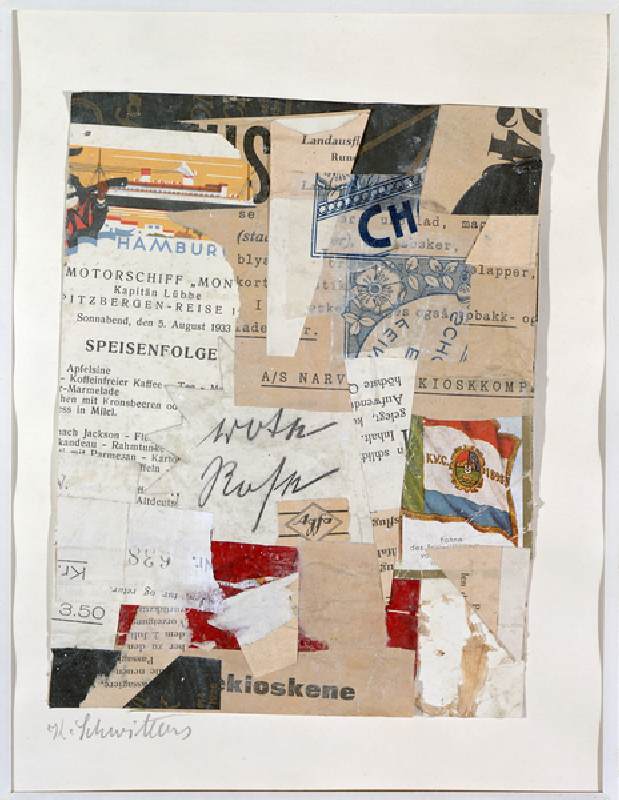 The Red Rose, c.1933-34 (collage) de Kurt Schwitters