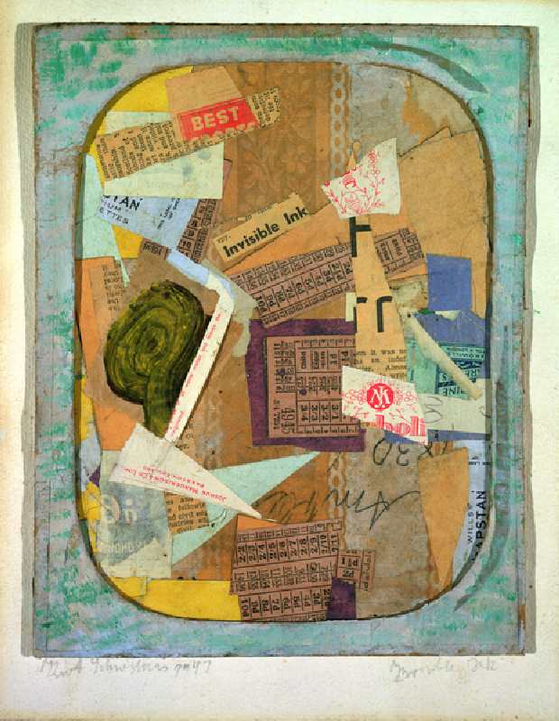 Invisible Ink, 1947 (collage) de Kurt Schwitters