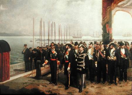 Embarkation of Amadeo I (1845-90) of Savoy for Spain de L. Alvarez
