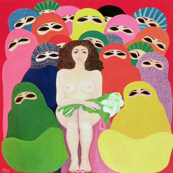 Bride of Galilee, 1989 (acrylic on canvas)  de Laila  Shawa