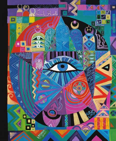 Eye of Destiny, 1992 (acrylic on canvas)  de Laila  Shawa