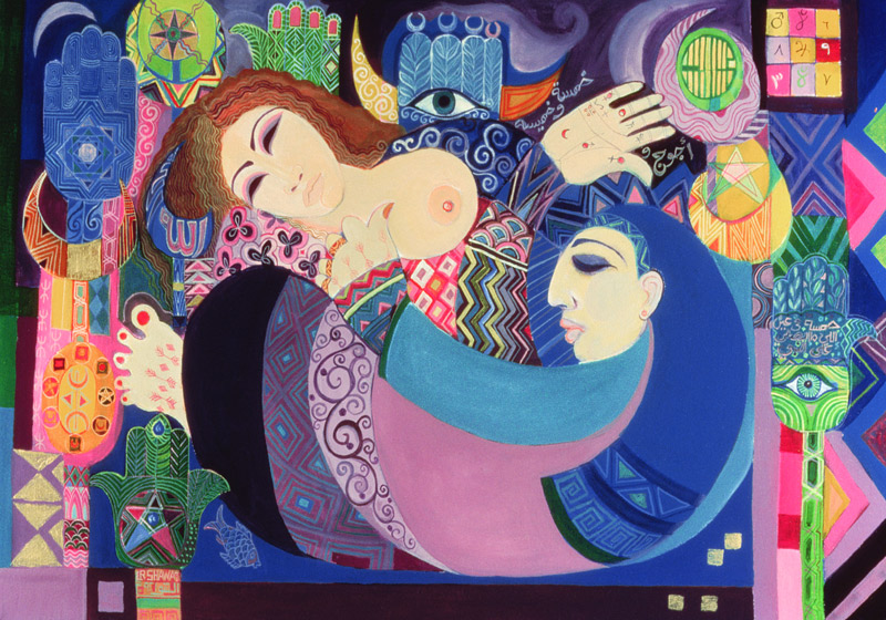 Women and Magic, 1992 (acrylic on canvas)  de Laila  Shawa