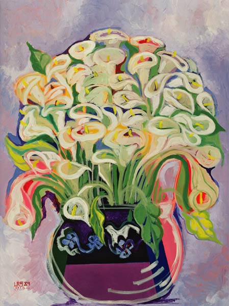 Lilies, 1989 (acrylic on canvas)  de Laila  Shawa