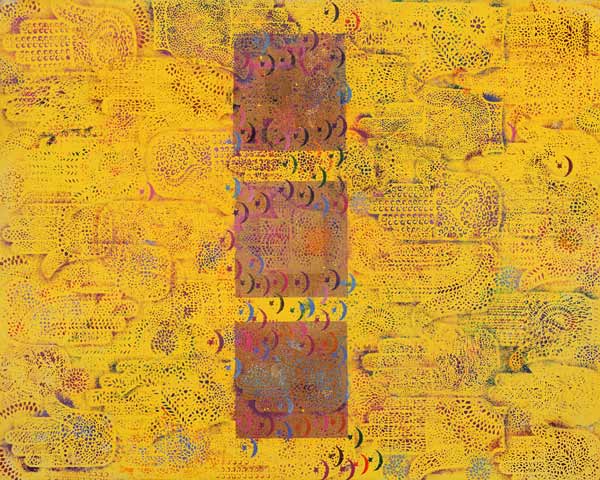 Untitled, 1999 (acrylic & gold leaf on paper)  de Laila  Shawa