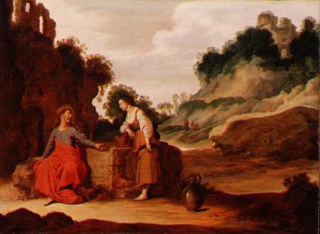 Christ and the woman of Samaria de Lambert Jacobsz or Jacobs