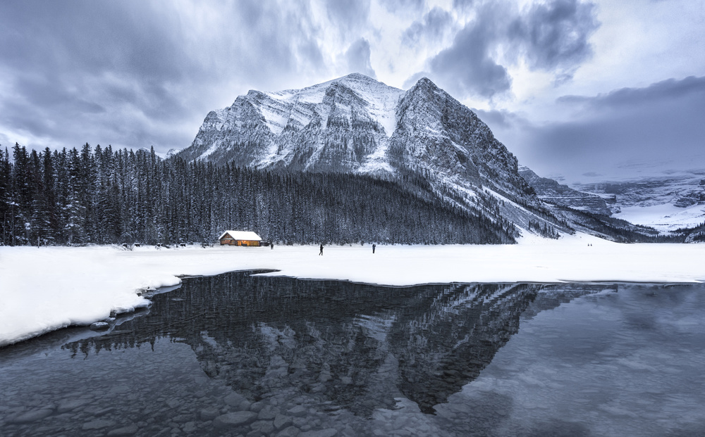 Winter scenery in Lake Louise de Larry Deng