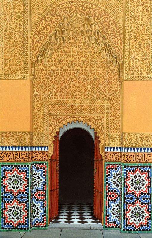 Door, Marrakech, 1998 (acrylic on linen)  de Larry  Smart