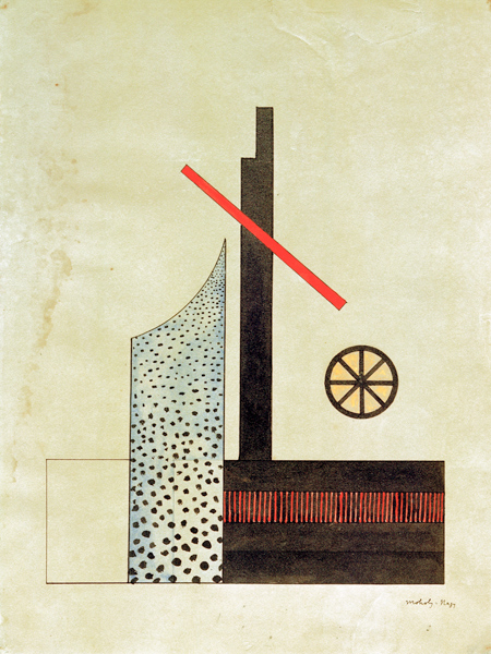 Komposition mit Rad de László Moholy-Nagy