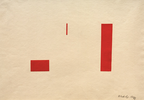 Ohne Titel (Rote Collage / Rotes Klebeild) de László Moholy-Nagy