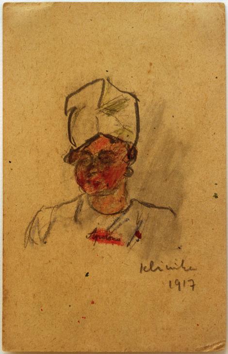 Brustbild einer Krankenschwester de László Moholy-Nagy