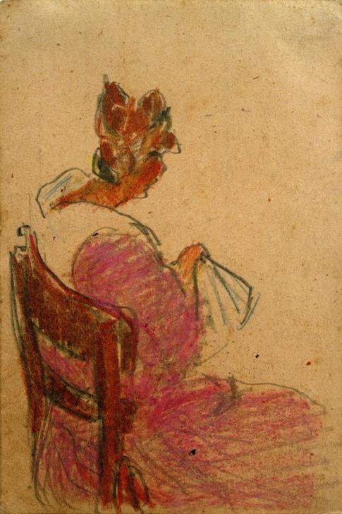 Ohne Titel (Frau auf Stuhl sitzend, von rechts)  de László Moholy-Nagy