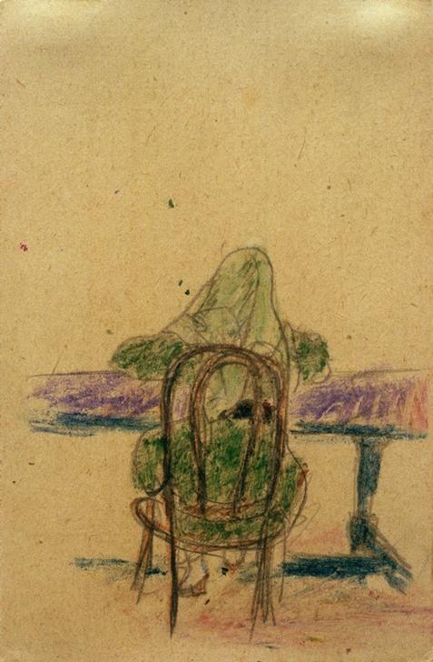 Ohne Titel (Mädchen am Tisch sitzend, von hinten)  de László Moholy-Nagy