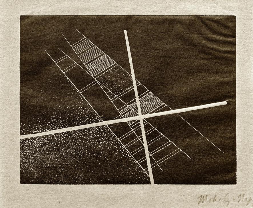 Sich schneidende Diagonalen de László Moholy-Nagy