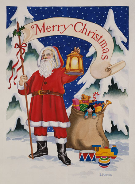 Merry Christmas (w/c on paper)  de Lavinia  Hamer