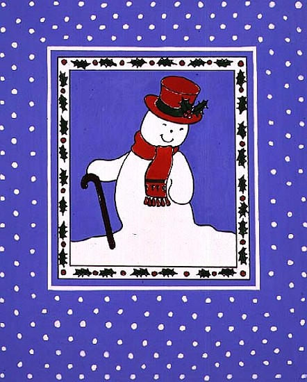 Snowman with his Walking Stick  de Lavinia  Hamer