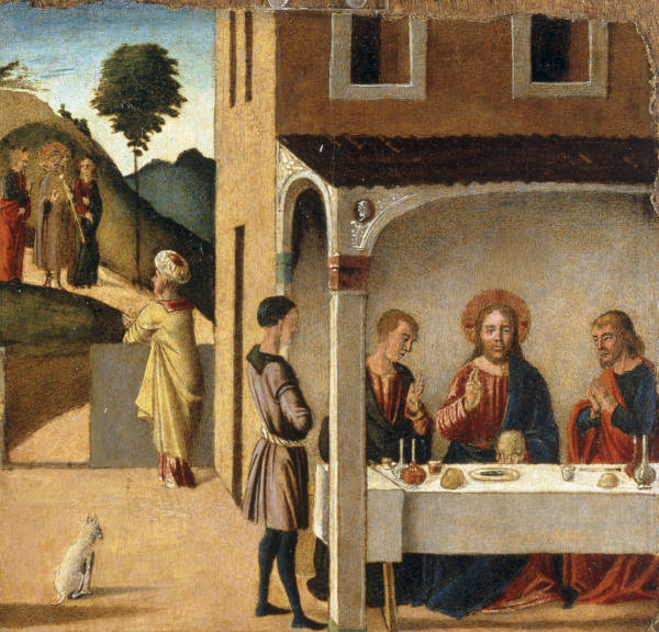 L.Bastiani / Christ at Emmaus / Paint. de Lazzaro Bastiani