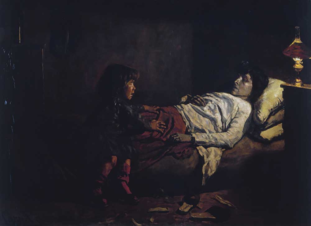 Aid! Aid!, 1894, painting by Lazzaro Pasini (1861-1949), oil on canvas, 130x178 cm. Italy, 19th cent de Lazzaro Pasini