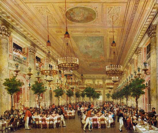Feast at the Tuileries to Celebrate the Marriage of Leopold I (1790-1865) to Princess Louise of Orle de Le Baron Attalin