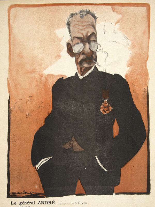 General Andre, Minister of War, illustration from Lassiette au Beurre: Nos Generaux, 12th July 1902  de Leal de Camara