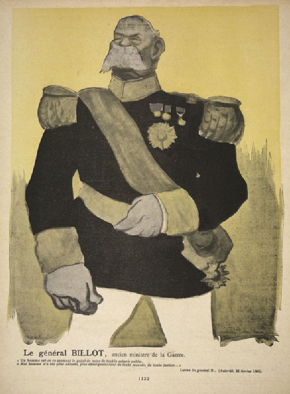 General Billot, former Minister of War, illustration from Lassiette au Beurre: Nos Generaux, 12th Ju de Leal de Camara