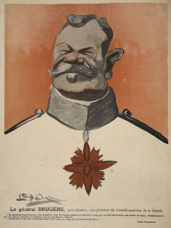 General Brugere, Generalissimo, Vice-President of the War Council, illustration from Lassiette au Be de Leal de Camara