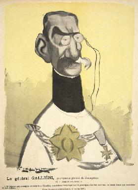 General Gallieni, General Governor of Madagascar, illustration from Lassiette au Beurre: Nos Generau