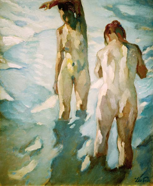 Akte im Wasser, 1914. de Leo Putz