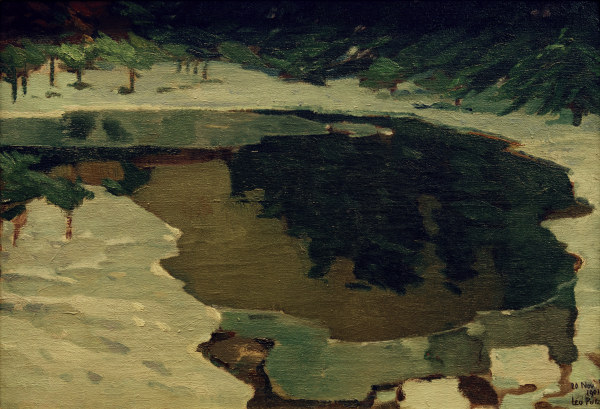 Moorsee im Winter, 1901. de Leo Putz