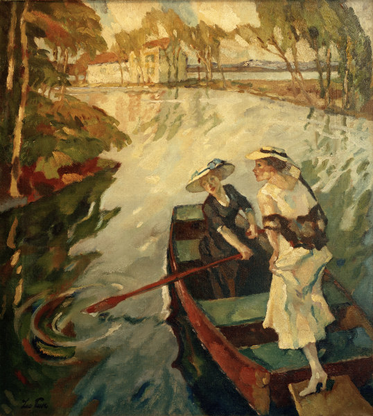 Sonnige Ausfahrt (Zwei Frauen im Boot de Leo Putz