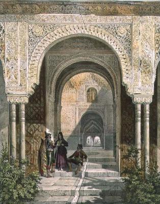 The Room of the Two Sisters in the Alhambra, Granada, 1853 (litho) de Leon Auguste Asselineau