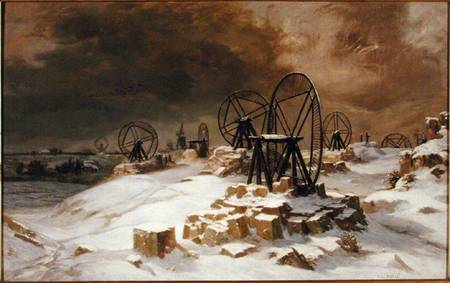 Pits at Gentilly in the Snow de Leon Auguste Melle