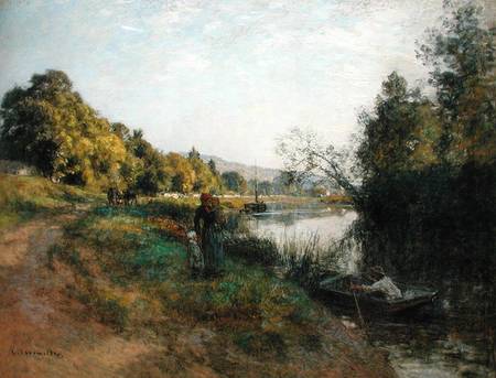 The Banks of the Marne, Return of the Fisherman de Leon Augustin Lhermite