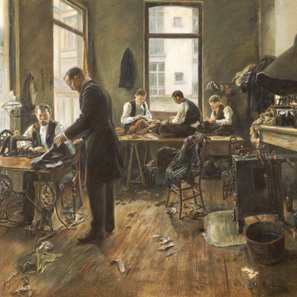 In der Schneiderwerkstatt. de Léon Bartholomé