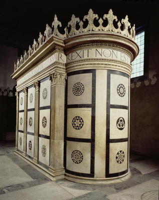 The Little Temple of the Holy Sepulcre in the Capella Rucellai, 1467 (marble) de Leon Battista Alberti