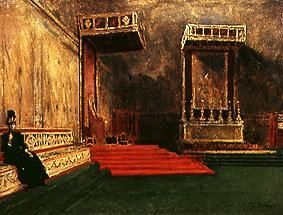 In the Sistine chapel de Léon Bonnat