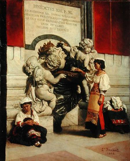 Fountain by the Cathedral of St. Peter in Rome de Leon Joseph Florentin Bonnat