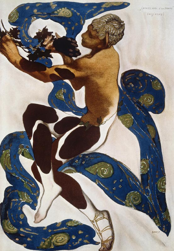 Faun. Costume design for the ballet The Afternoon of a Faun by C. Debussy de Leon Nikolajewitsch Bakst