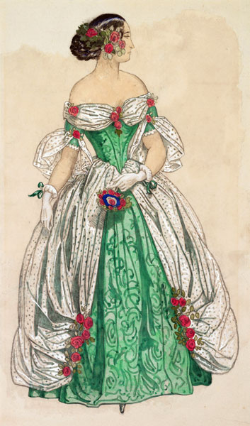 Costume design for the ballet Les Papillons by Robert Schumann de Leon Nikolajewitsch Bakst