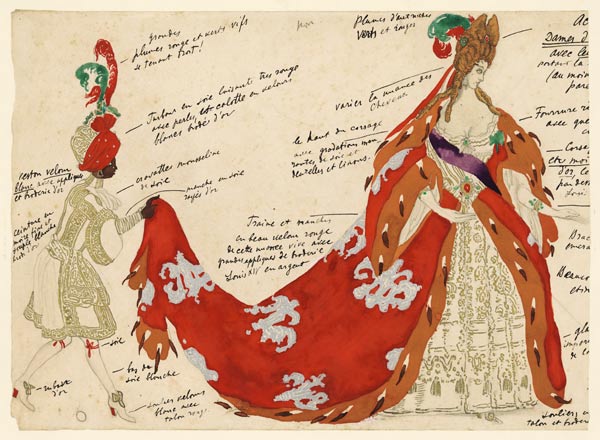 Costume design for the ballet Sleeping Beauty by P. Tchaikovsky de Leon Nikolajewitsch Bakst