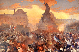 Karneval in Paris zu Ehren der russischen Marine am 05. Oktober 1893 de Leon Nikolajewitsch Bakst